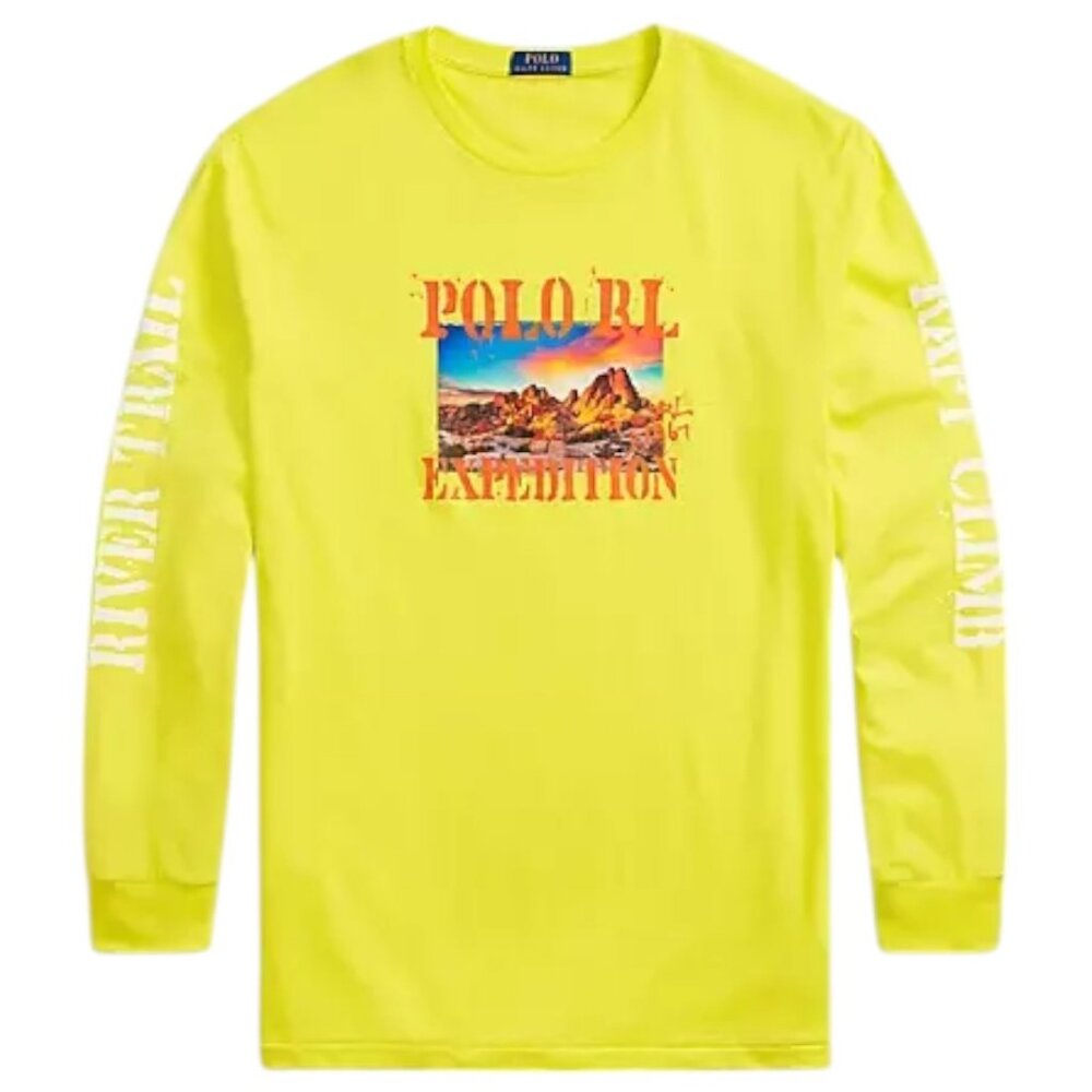 POLO Ralph Lauren Expedition Long Sleeve Shirt Yellow Men's MEDIUM